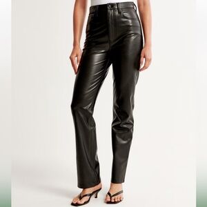 New Vegan Leather 90’s Straight Pant from Abercrombie & Fitch